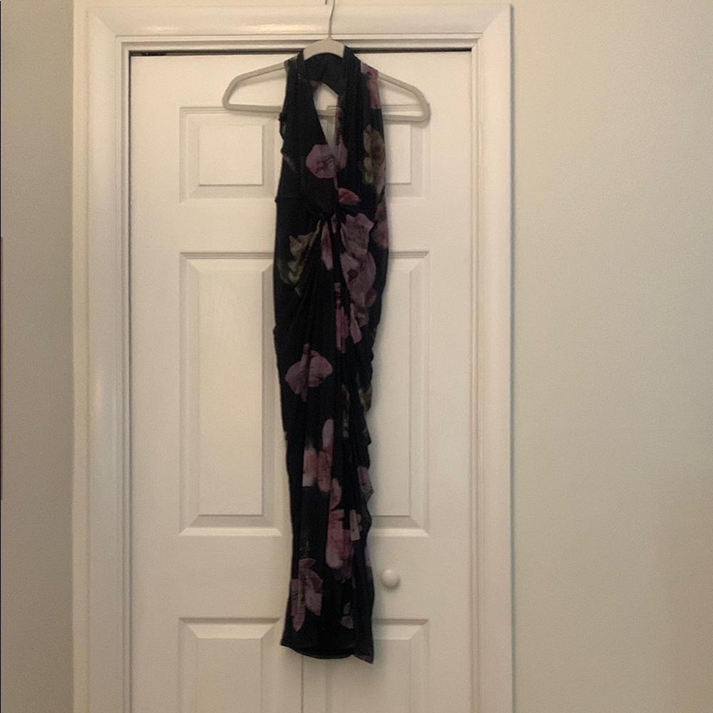 Floral Black Dress